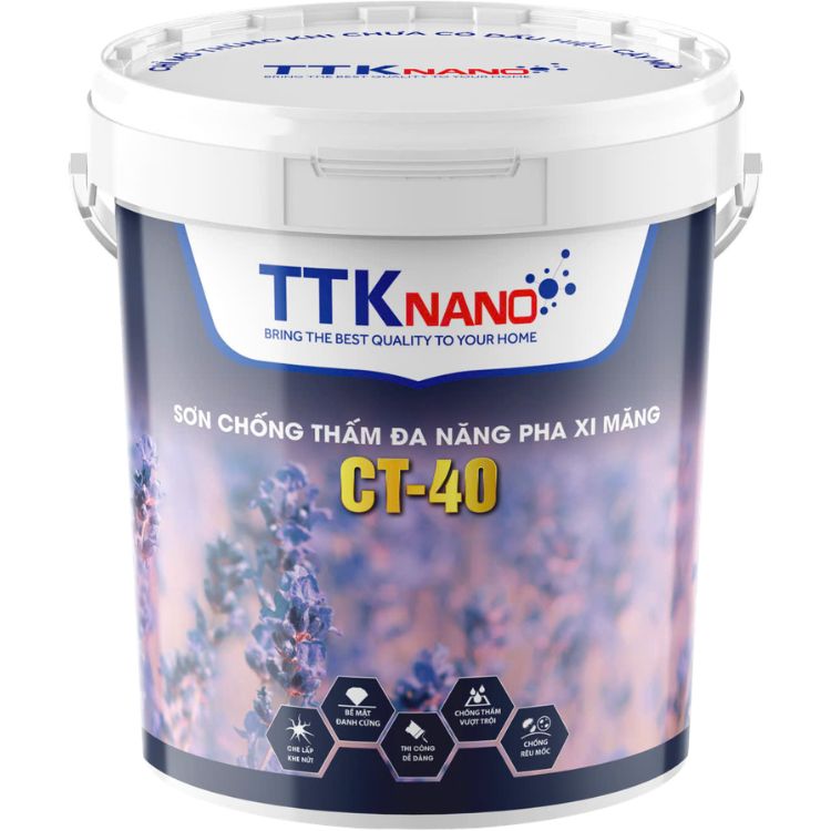 Sơn Chống Thấm Đa Năng Pha Xi Măng CT-40