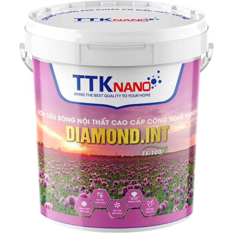 Sơn Siêu Bóng Nội Thất Cao Cấp Công Nghệ Nano DIAMOND.INT